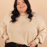 Laurel Oversized Knit Sweater in Cream