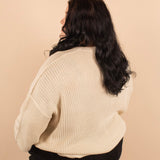 Laurel Oversized Knit Sweater in Cream
