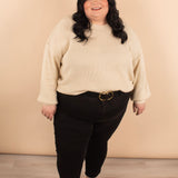 Laurel Oversized Knit Sweater in Cream