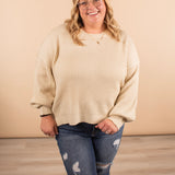 Laurel Oversized Knit Sweater in Cream