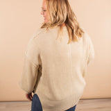 Laurel Oversized Knit Sweater in Cream