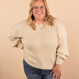 Laurel Oversized Knit Sweater in Cream