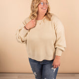 Laurel Oversized Knit Sweater in Cream