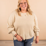 Laurel Oversized Knit Sweater in Cream