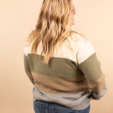 Layered Tones Colorblock Sweater