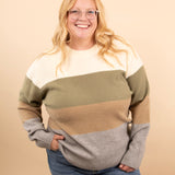 Layered Tones Colorblock Sweater