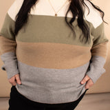 Layered Tones Colorblock Sweater
