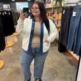 Lennon Denim Contrast Button Up Cardigan