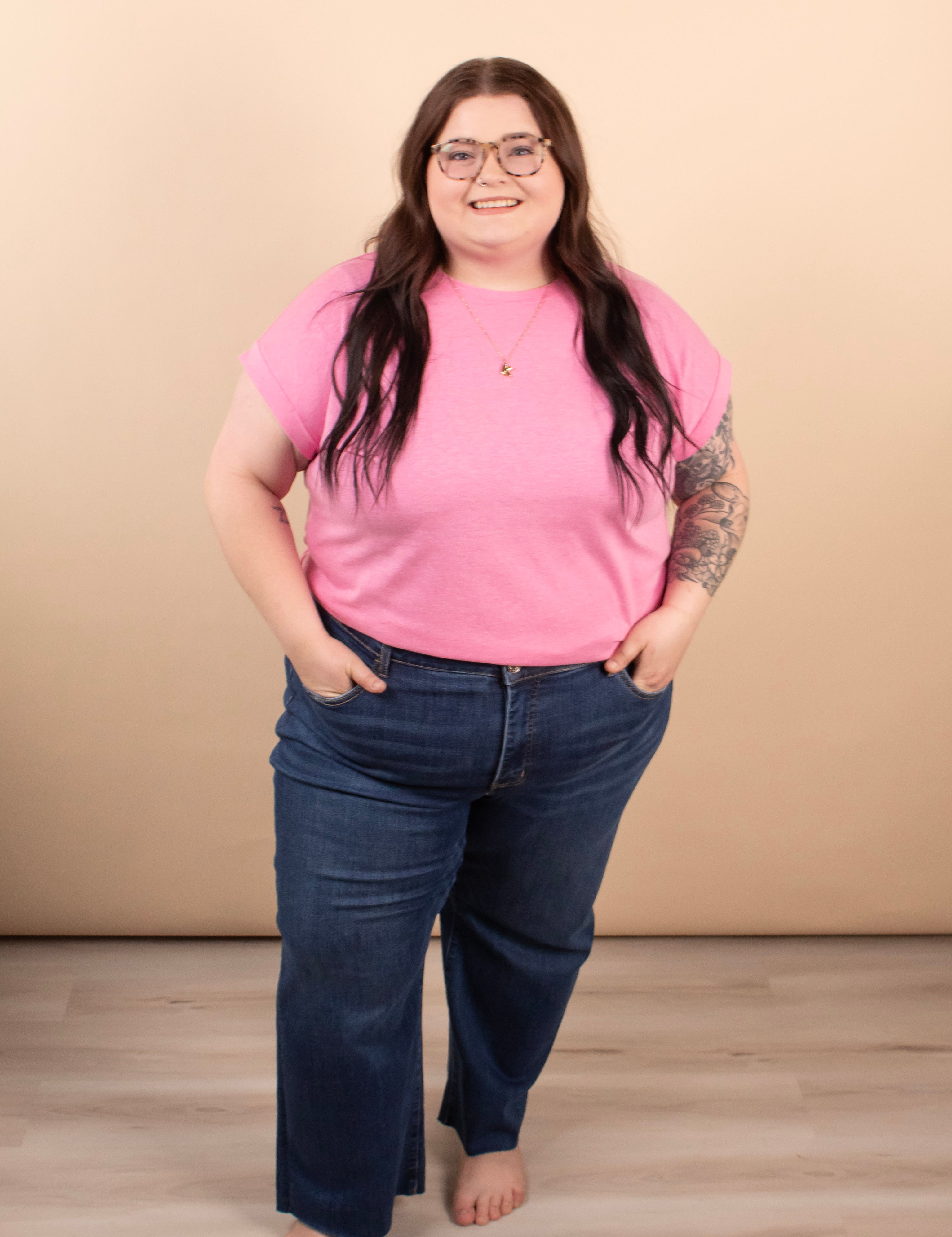 Lovervet by Vervet | Mid Rise Dark Wash Wide Leg Jeans - K & Company