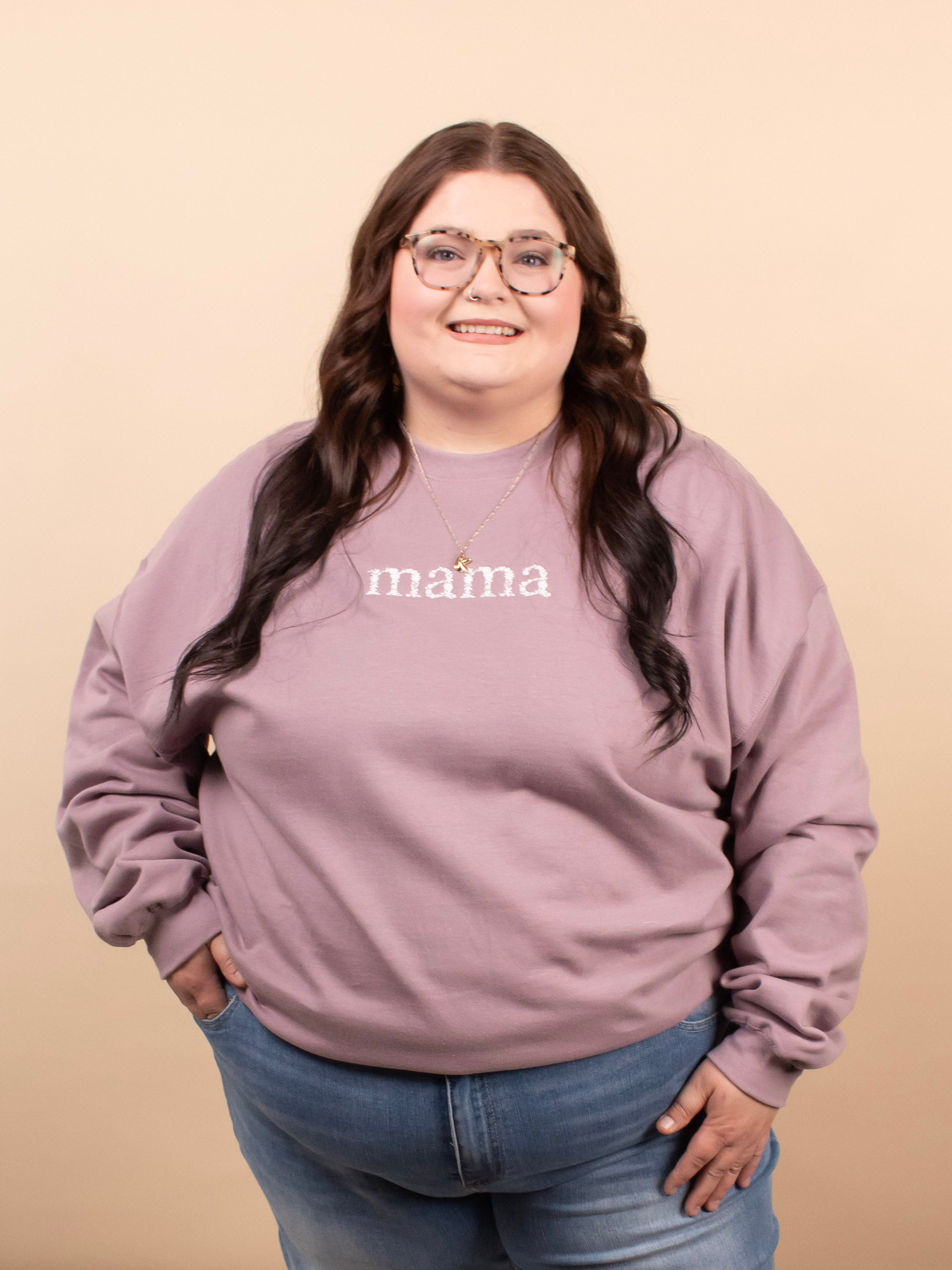 Mama in Bloom Embroidered Crewneck - K & Company