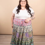 Meadow Mosaic Midi Skirt - K & Company