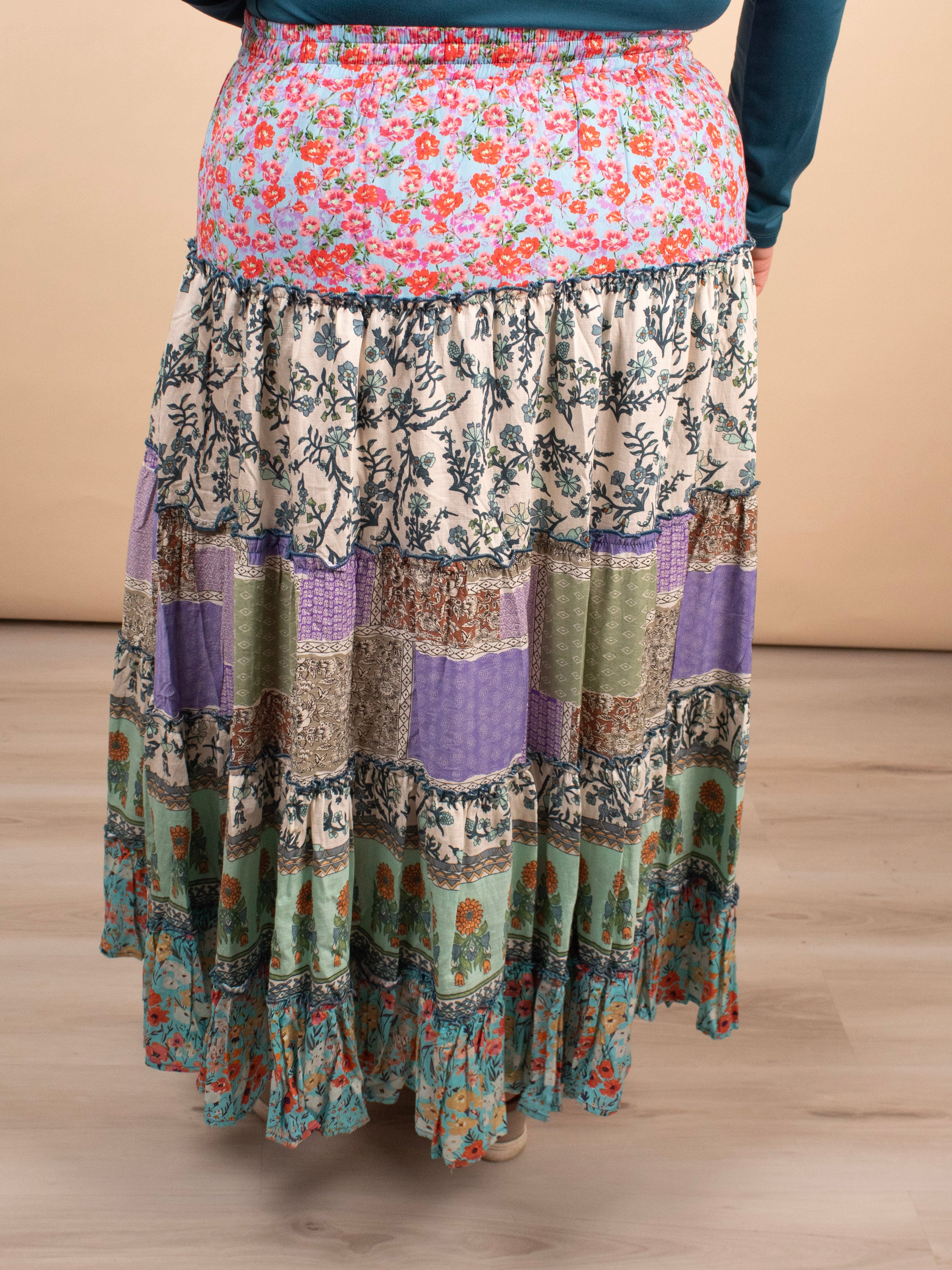 Meadow Mosaic Midi Skirt - K & Company