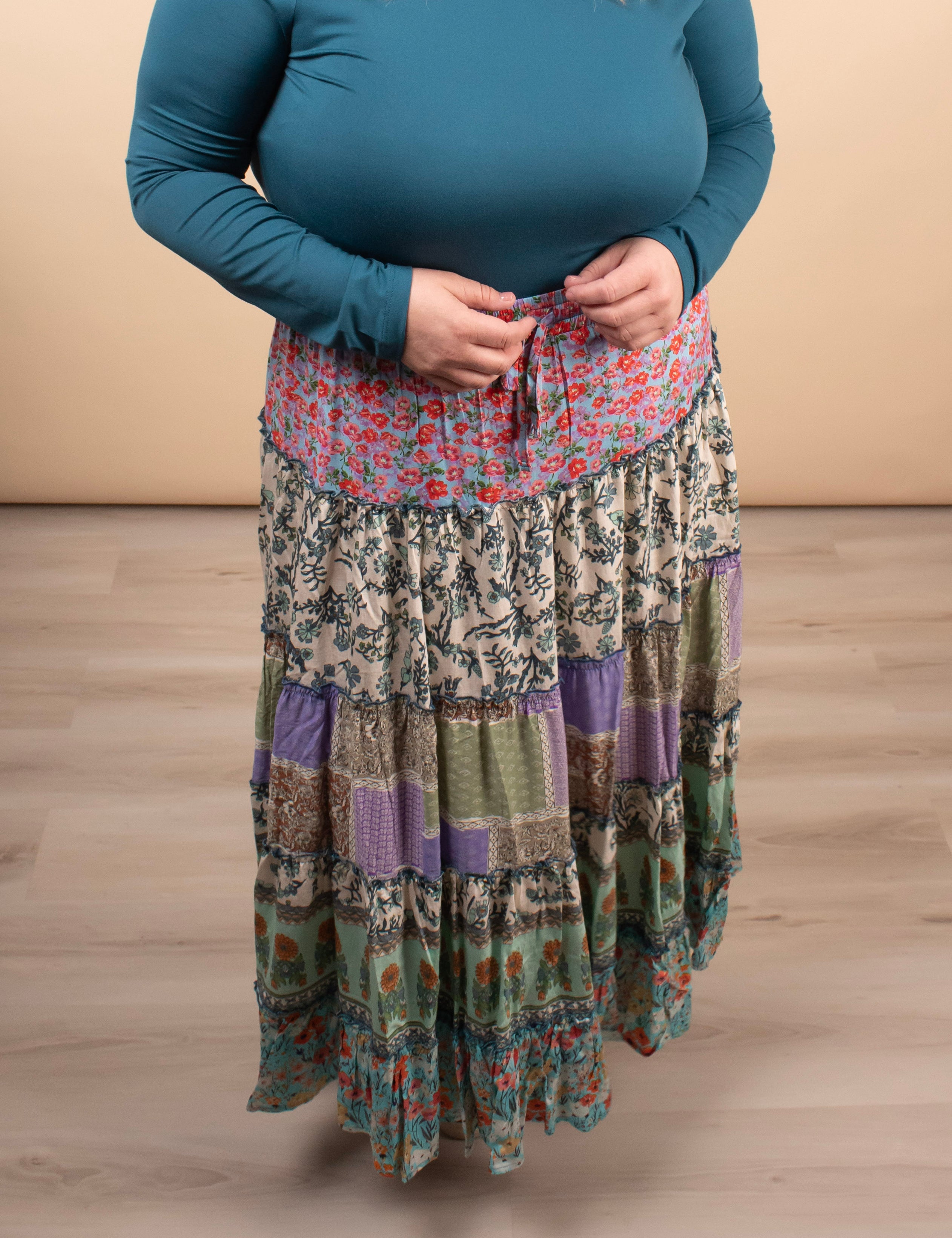 Meadow Mosaic Midi Skirt - K & Company