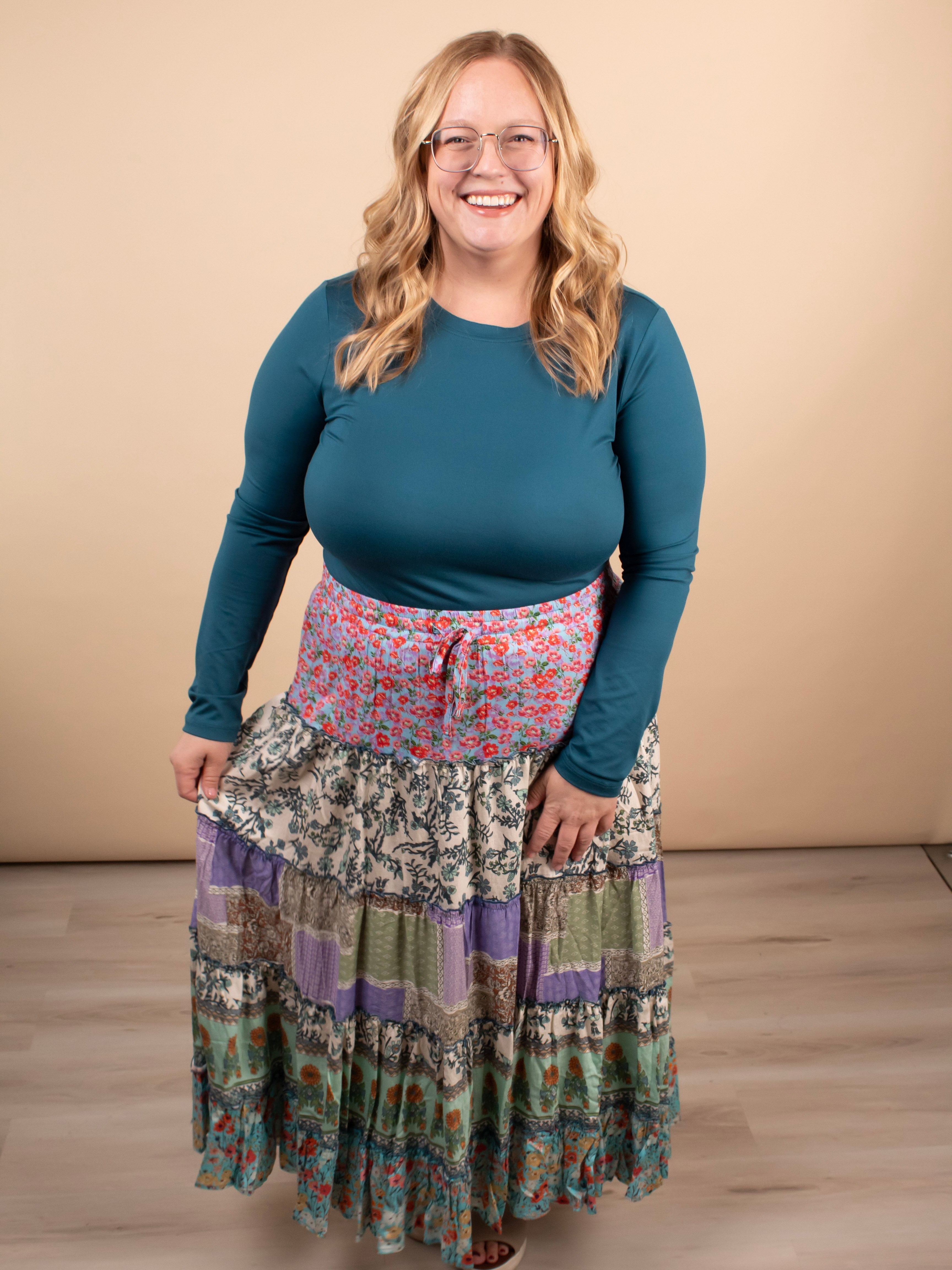 Meadow Mosaic Midi Skirt - K & Company