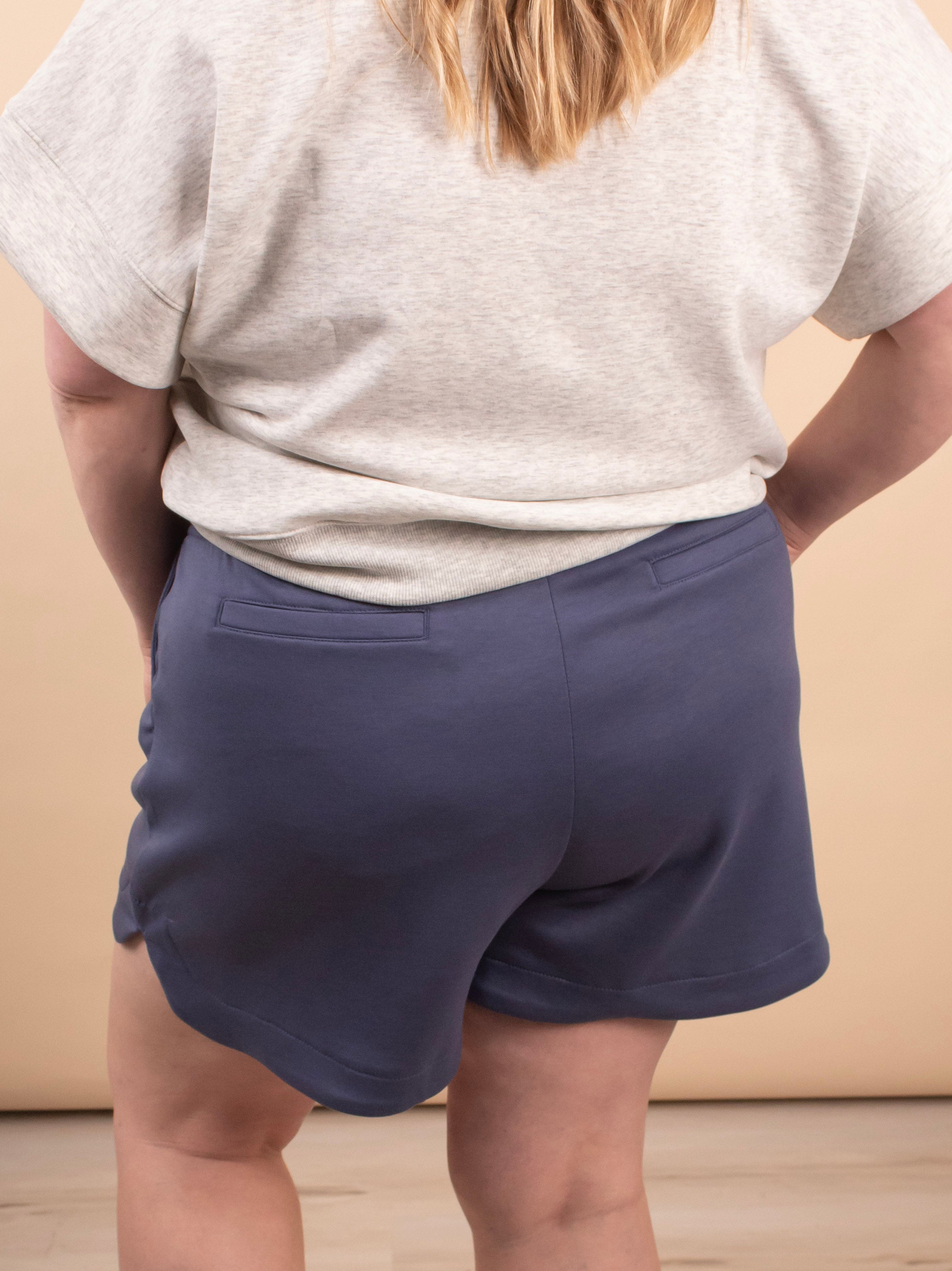 Millie Everyday Scuba Shorts in Blue - K & Company