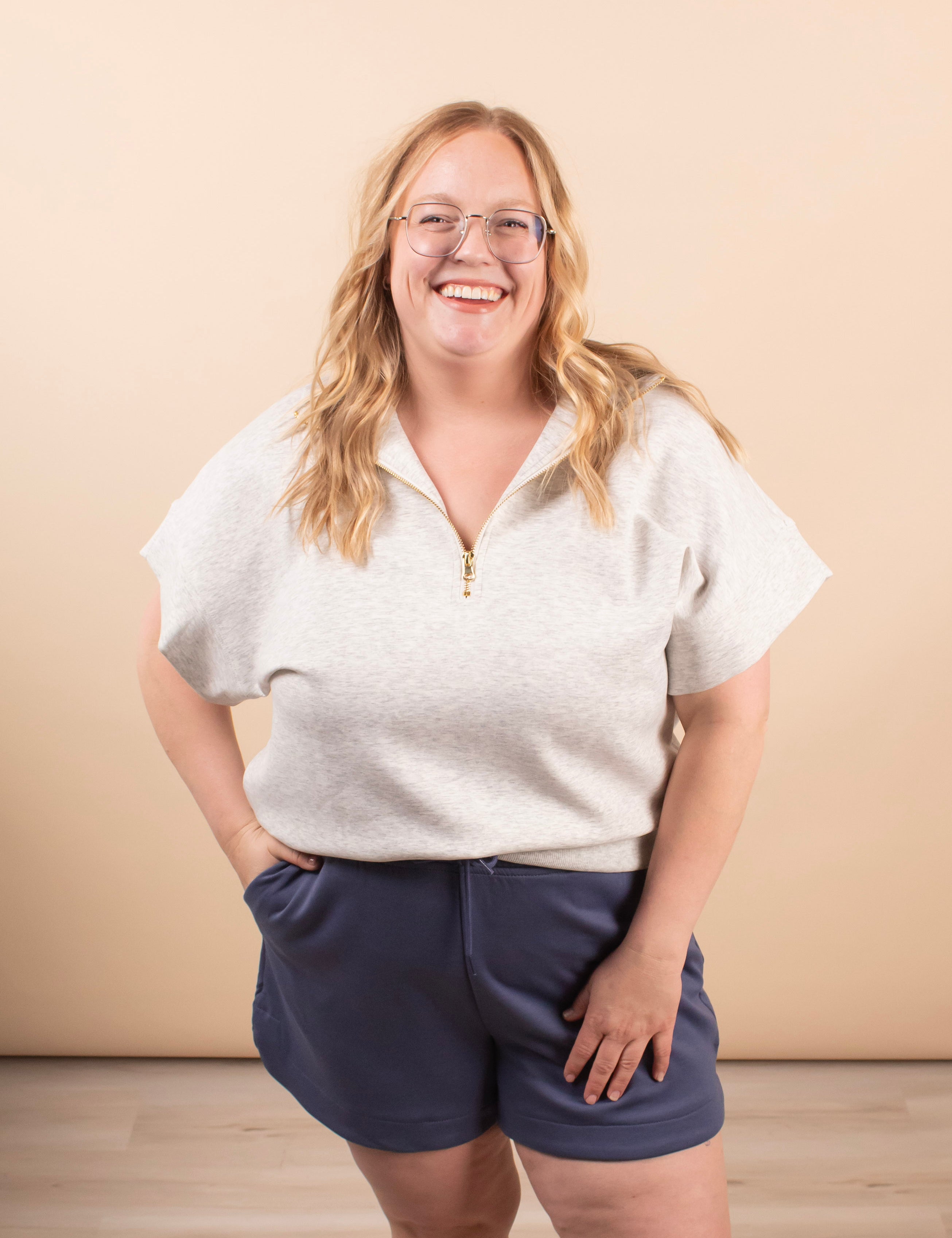 Millie Everyday Scuba Shorts in Blue - K & Company