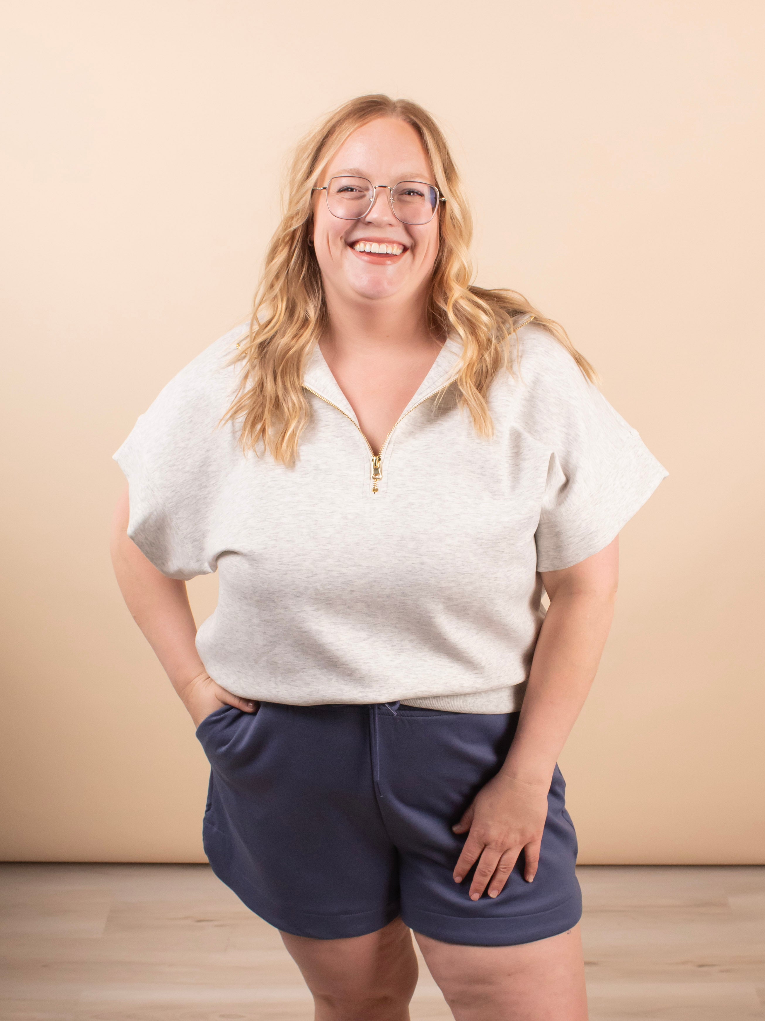 Millie Everyday Scuba Shorts in Blue - K & Company