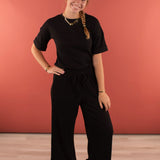 Moonlit Magic Ribbed Slouchy Set - Pants