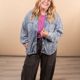 On Repeat Washed Button Up