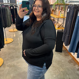 Out and About Ribbed Long Sleeve - Black