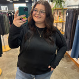 Out and About Ribbed Long Sleeve - Black
