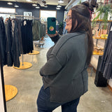 Out and About Ribbed Long Sleeve - Charcoal