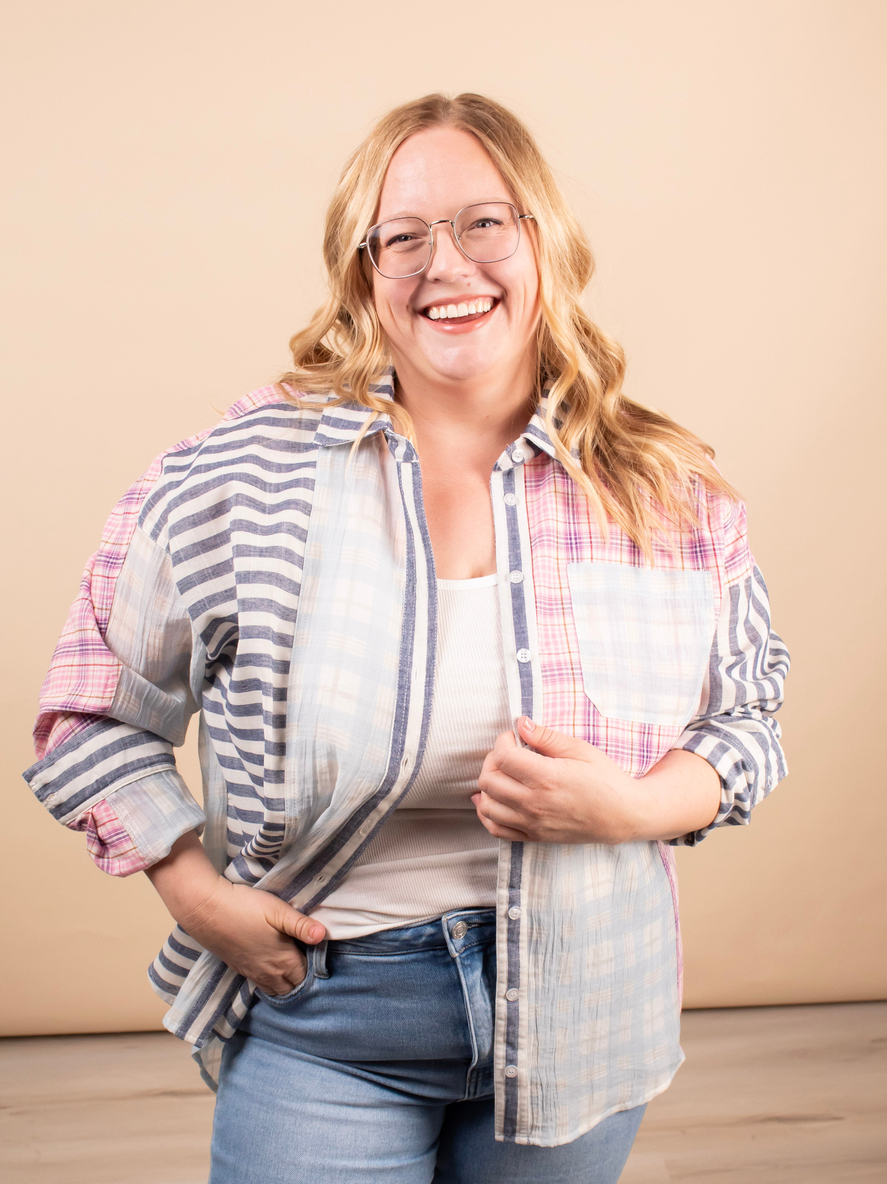 Patchwork Breeze Button Up - K & Company