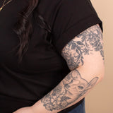 Reese Folded Short Sleeve Tee in Black