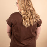 Reese Folded Short Sleeve Tee in Bourbon