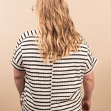 Remi Striped Tee - Black