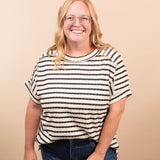 Remi Striped Tee - Black