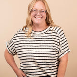 Remi Striped Tee - Black