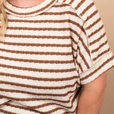 Remi Striped Tee - Brown