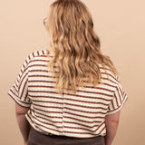 Remi Striped Tee - Brown