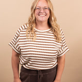 Remi Striped Tee - Brown