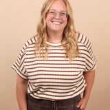 Remi Striped Tee - Brown