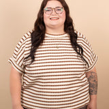Remi Striped Tee - Brown
