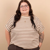 Remi Striped Tee - Brown