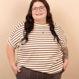 Remi Striped Tee - Brown