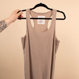 Ribbed Racerback Tank in Ash Mocha