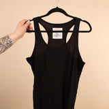 Ribbed Racerback Tank in Black
