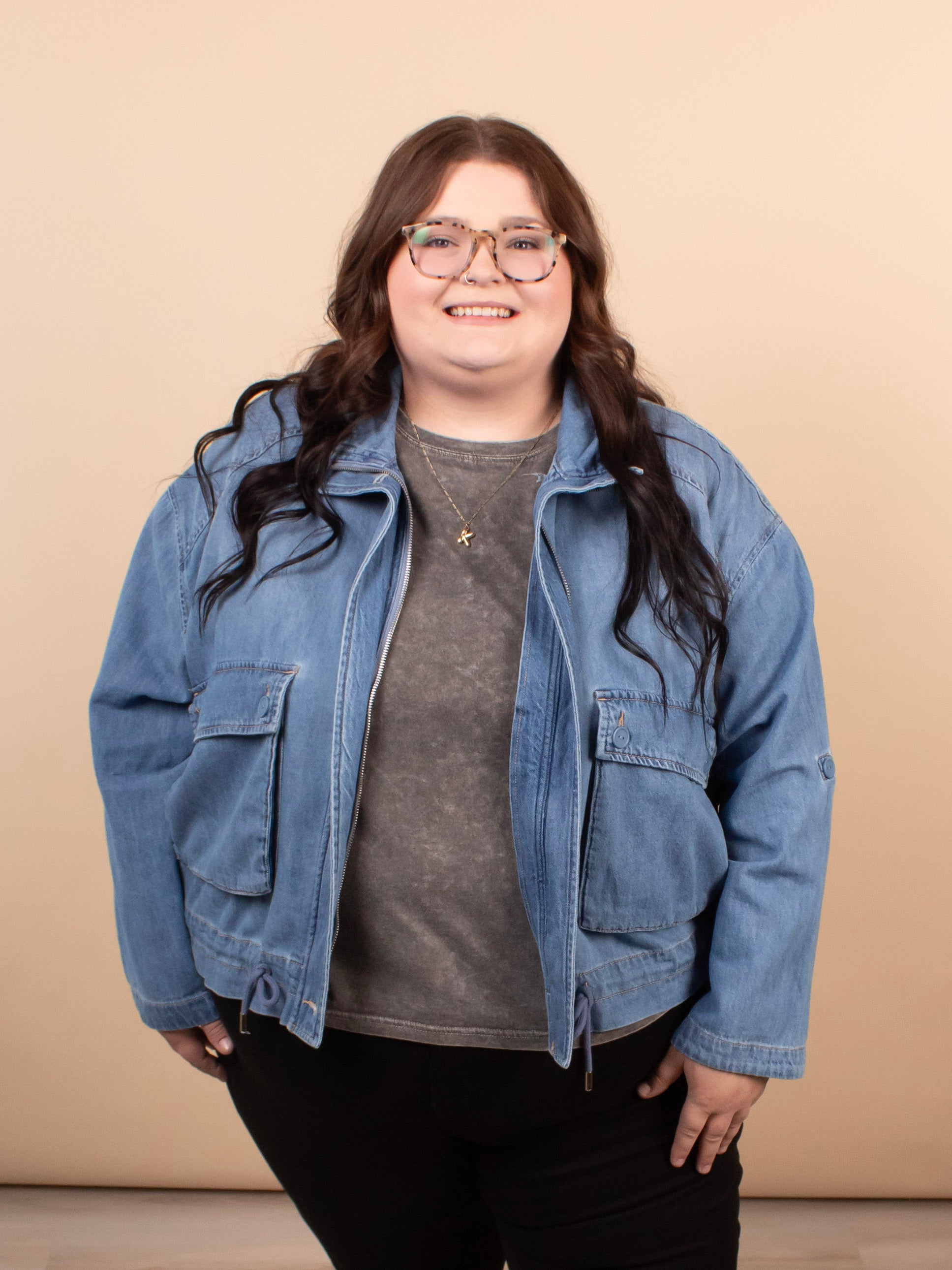 Risen Off-Duty Cargo Denim Jacket - K & Company