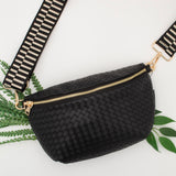 Rory Crisscross Oversized Belt Bag - Black