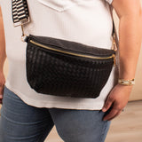 Rory Crisscross Oversized Belt Bag - Black