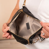 Rory Crisscross Oversized Belt Bag - Black