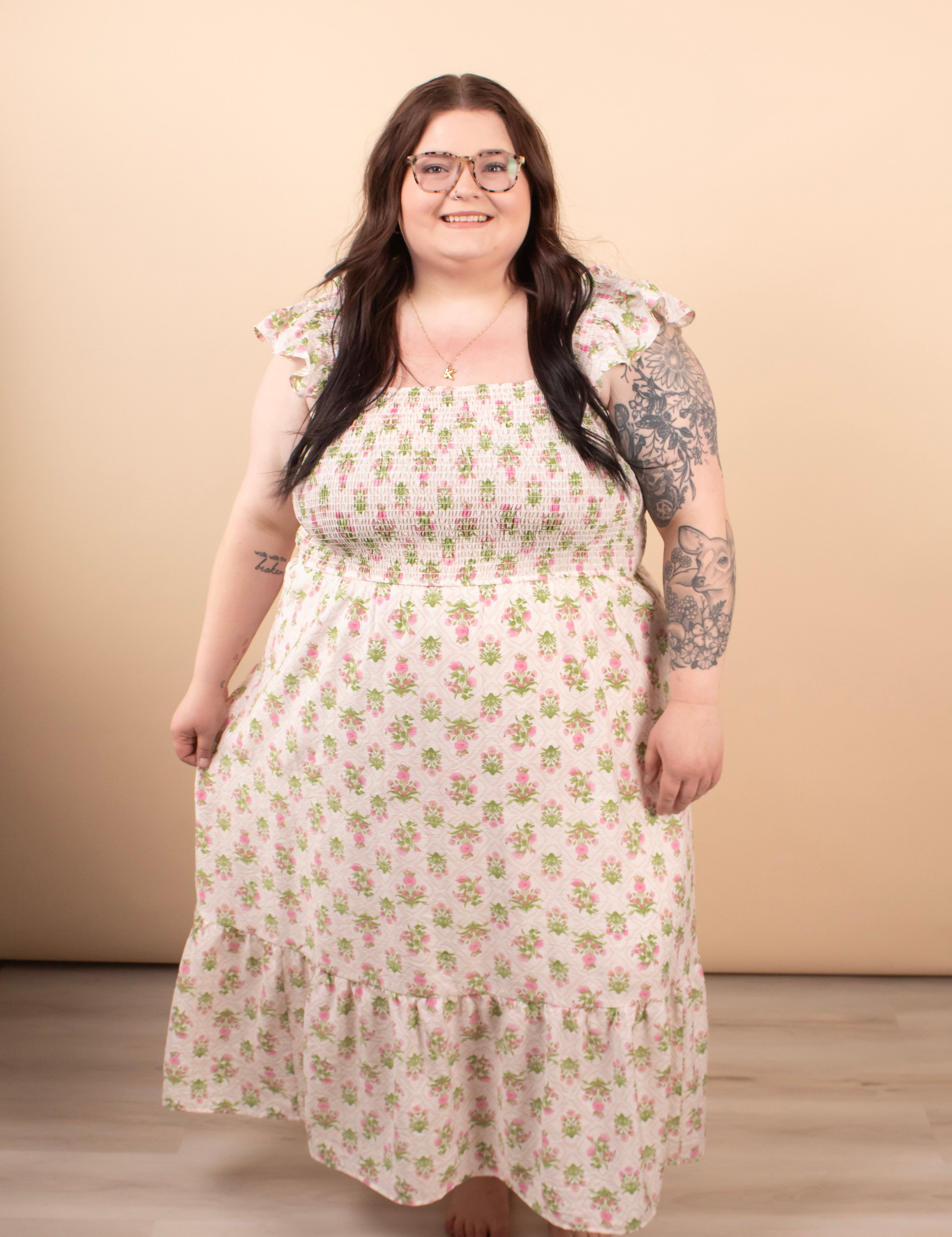 Rosalie Smocked Midi Dress - K & Company