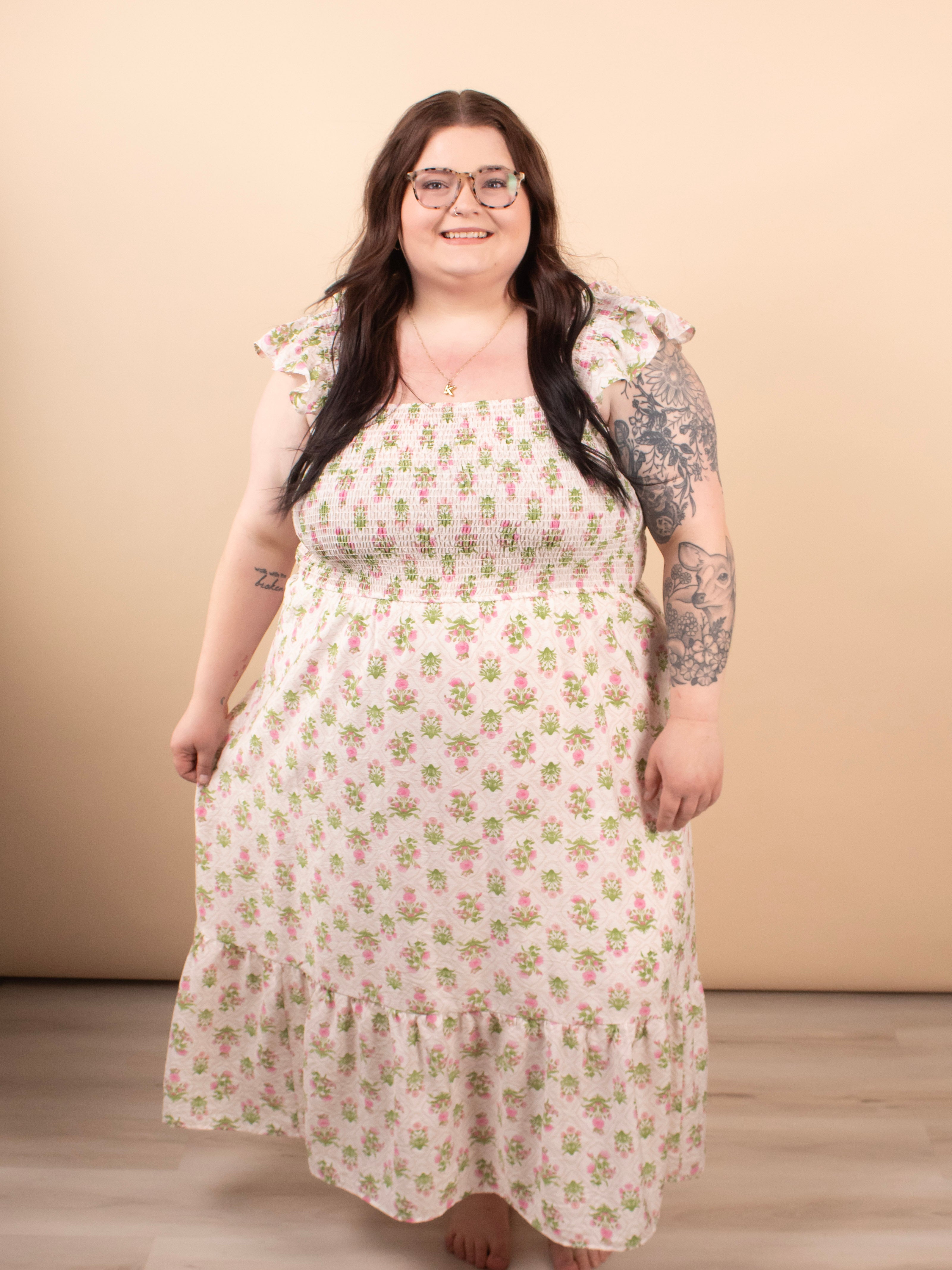 Rosalie Smocked Midi Dress - K & Company