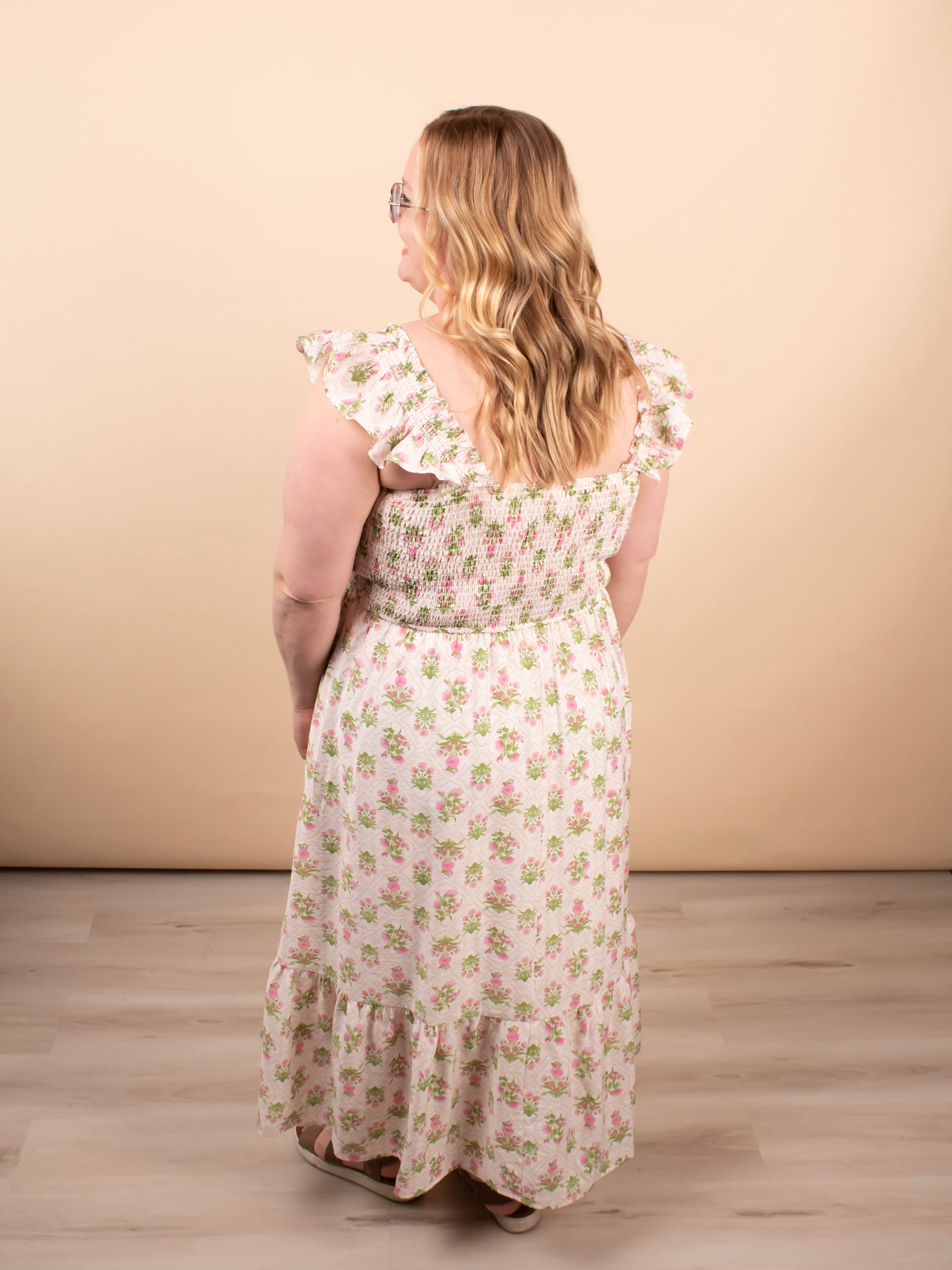 Rosalie Smocked Midi Dress - K & Company