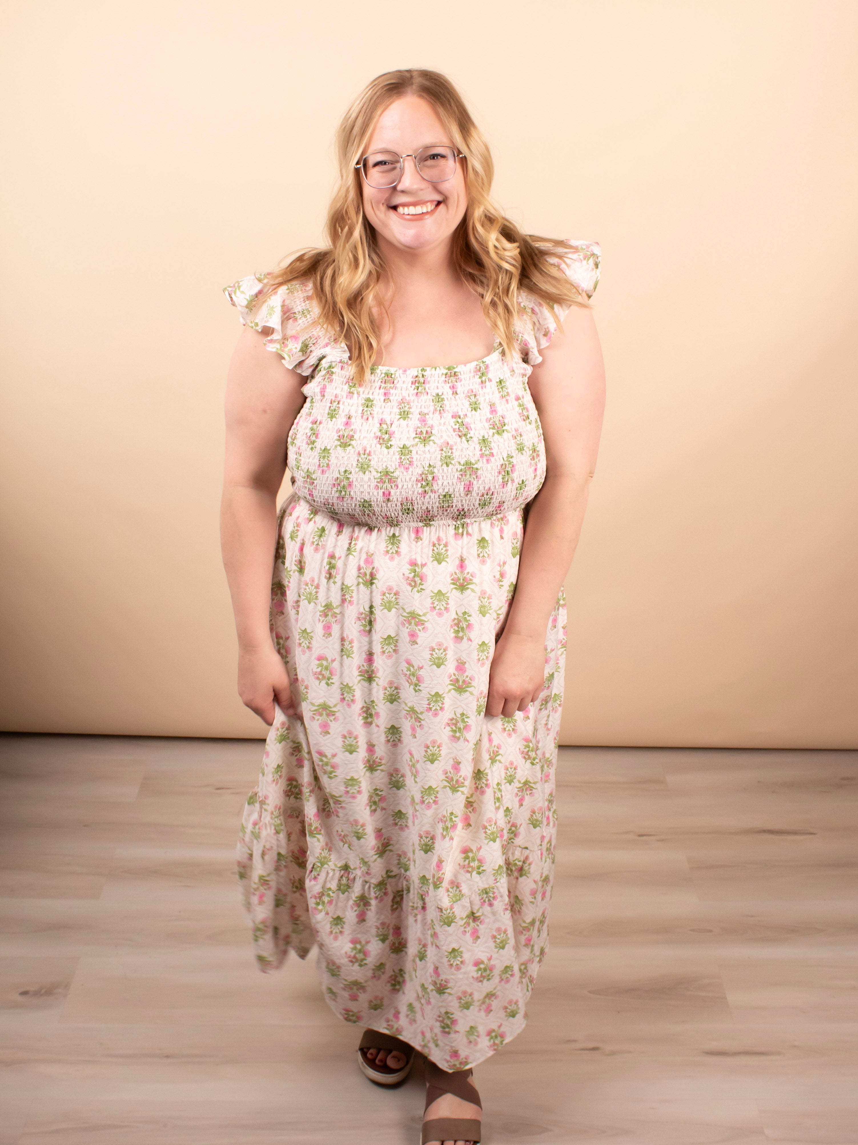 Rosalie Smocked Midi Dress - K & Company