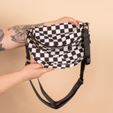 Running Errands Bum Bag in White Checker